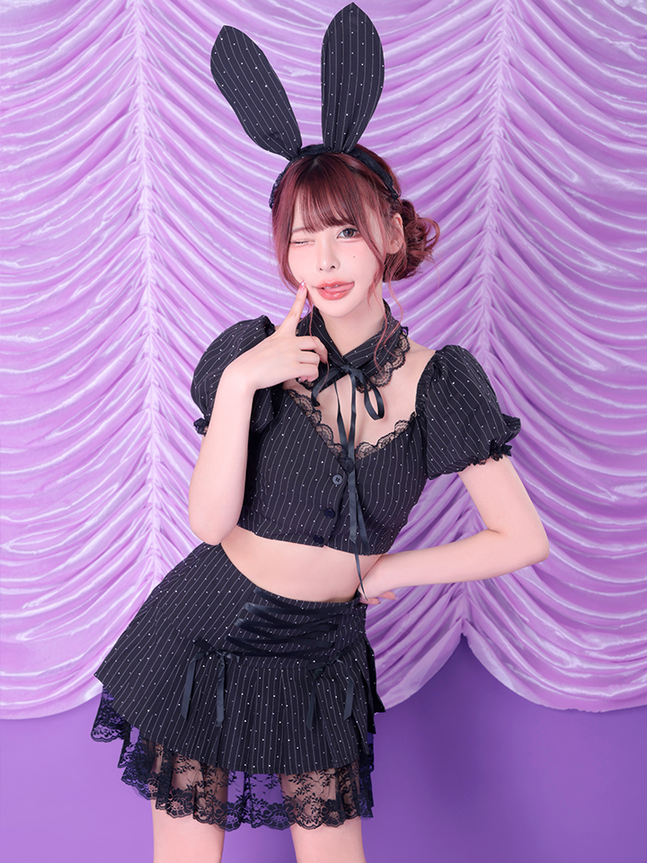 BUNNY CHAN HOUSE（バニーチャンハウス） コスプレ専門店  【5点セット】bubu girl bunny ブブ ガール バニー ブラック vcsbn-23989 イメージ画像01
