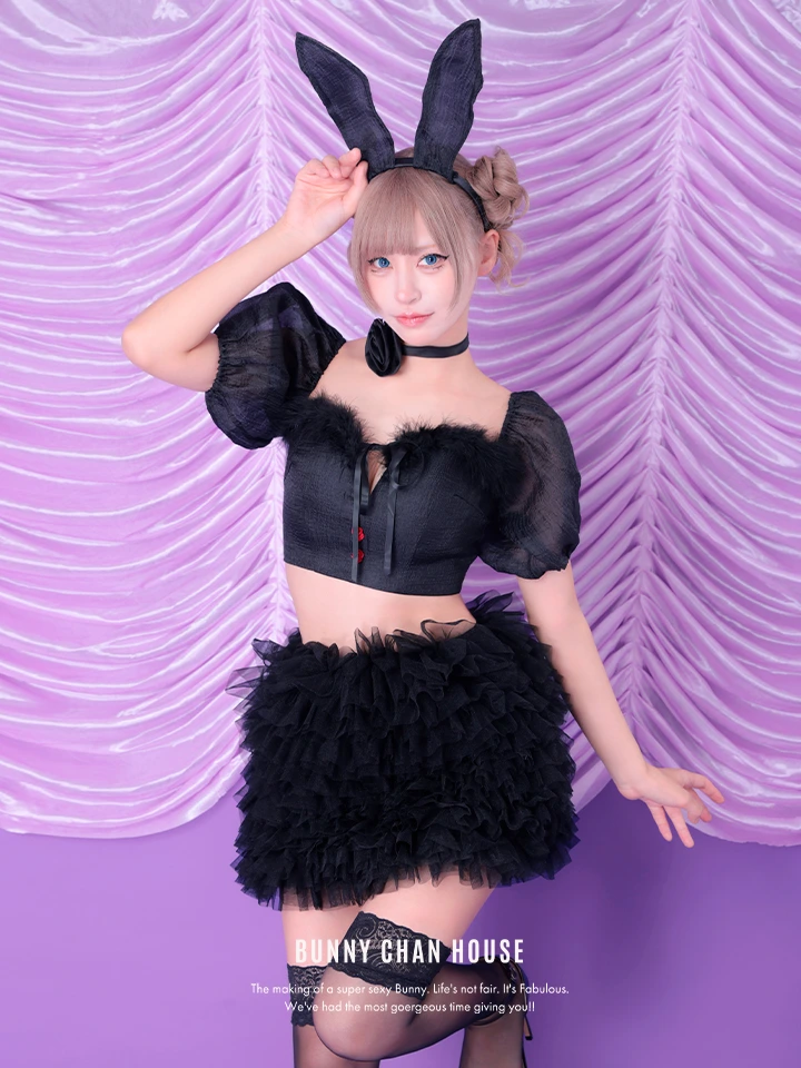 BUNNY CHAN HOUSE（バニーチャンハウス） コスプレ専門店  【3点セット】lulu Lilly Bunny. ルル リリー バニー ブラック vcsbn-240319-1 イメージ画像01