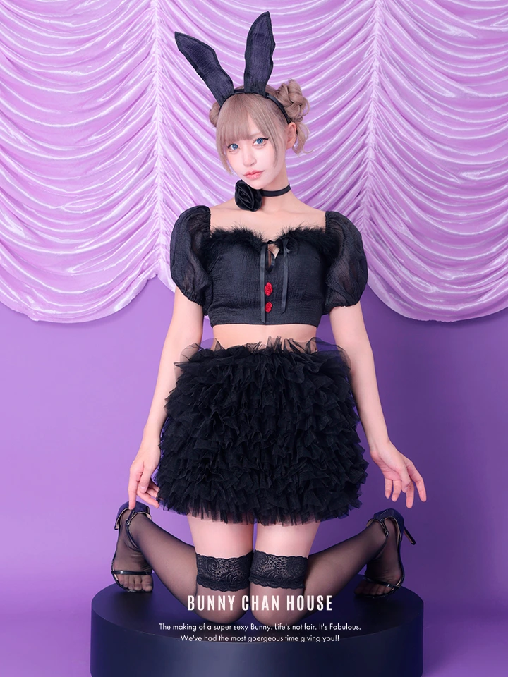 BUNNY CHAN HOUSE（バニーチャンハウス） コスプレ専門店  【3点セット】lulu Lilly Bunny. ルル リリー バニー ブラック vcsbn-240319-1 イメージ画像02