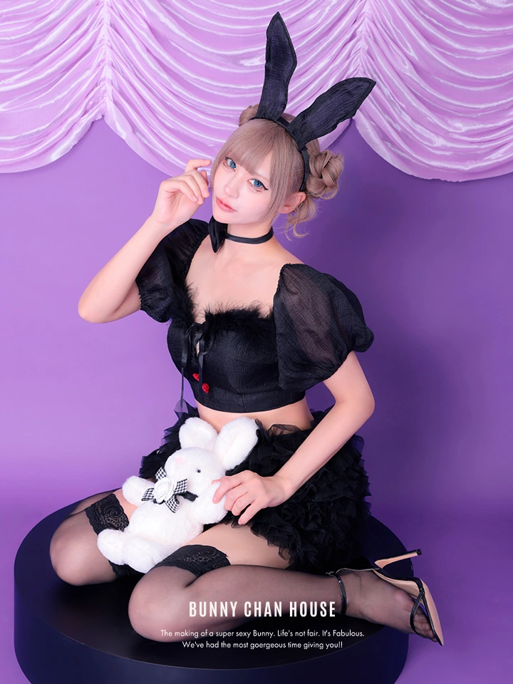 BUNNY CHAN HOUSE（バニーチャンハウス） コスプレ専門店  【3点セット】lulu Lilly Bunny. ルル リリー バニー ブラック vcsbn-240319-1 イメージ画像03