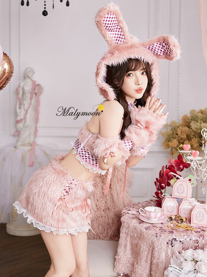 Malymoon マリームーン スイートバニーラテセットアップ　うさぎ 即日発送】Malymoon スイートバニーラテセットアップ （ピンク