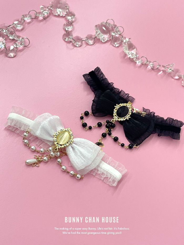 チャーム付きレースリボンチョーカー vcsit-2480