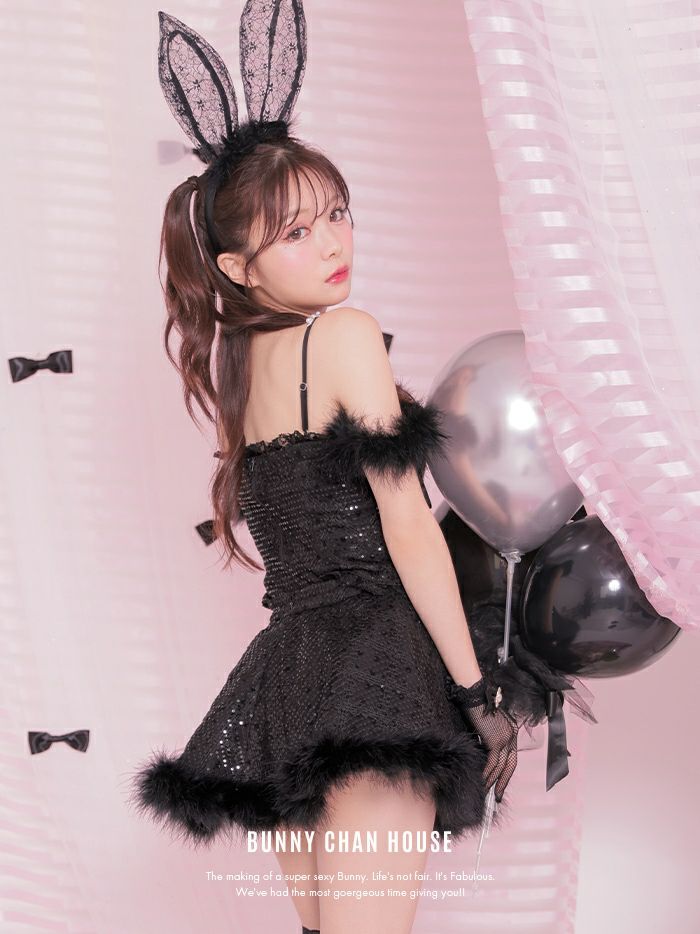 【3点セット】Persian Bunny. ペルシャ バニー [ブラック] vcsbn-240311-2a