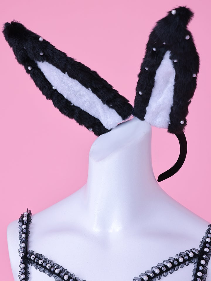 【3点セット】C'est mimi fourrure bunny パンツ ブラック vcsbn-240315-1b
