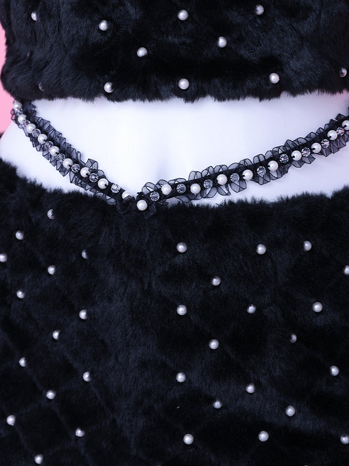 【3点セット】C'est mimi fourrure bunny パンツ ブラック vcsbn-240315-1b