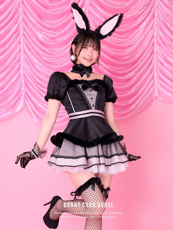 10点セット】vanityME. × Malymoon クラシカルレースバニー ブラック