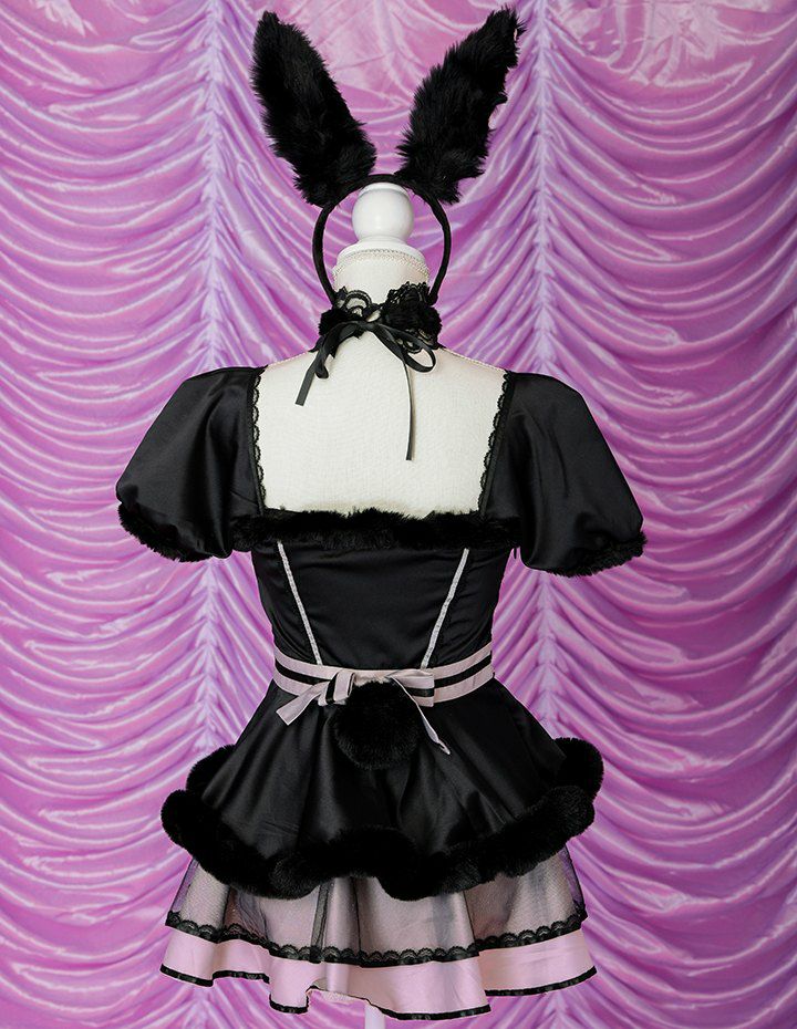 10点セット】vanityME. × Malymoon クラシカルレースバニー ブラック
