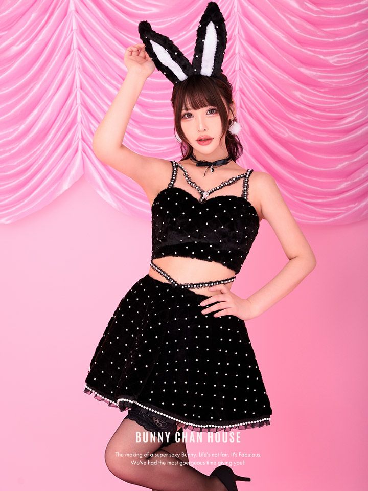 パールキルティングバニー [ブラック]