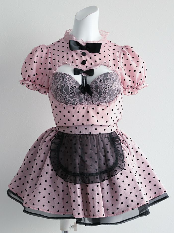 【3点セット】POLKA DOTS Bunny. ピンク vcsbn-240571-3c