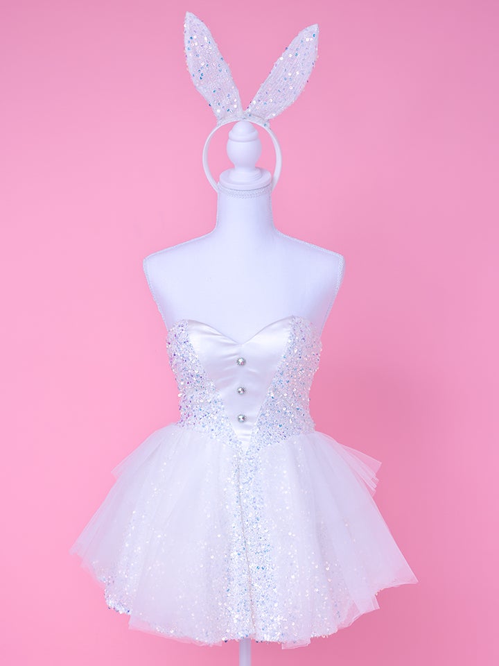 【2点セット】diamond jewelry bunny ダイアモンドジュエリーバニー スカート ホワイト vcsbn-250238-1