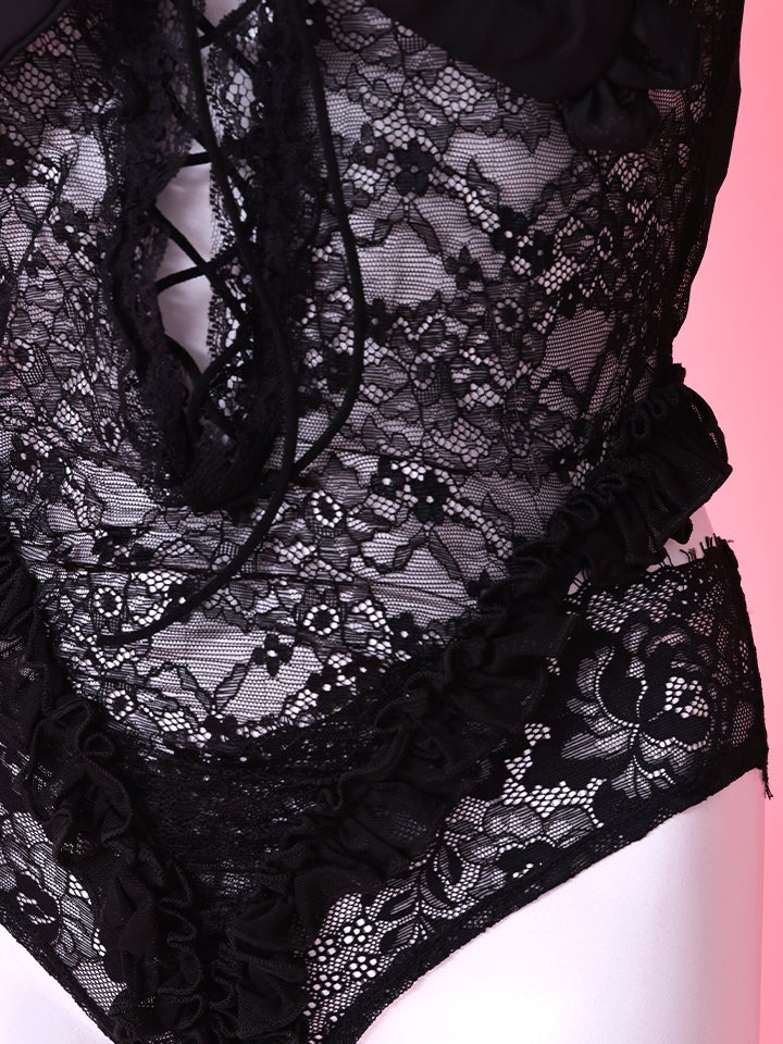 【5点セット】Feminine teddy lingerie bunny フェミニンテディランジェリーバニー ブラック vcsbn-3073-1