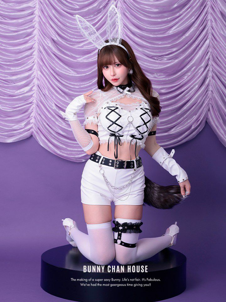 【14点セット】 vanityME. × Malymoon フェティッシュレザーバニー ホワイト mlcs25046-2b-sm