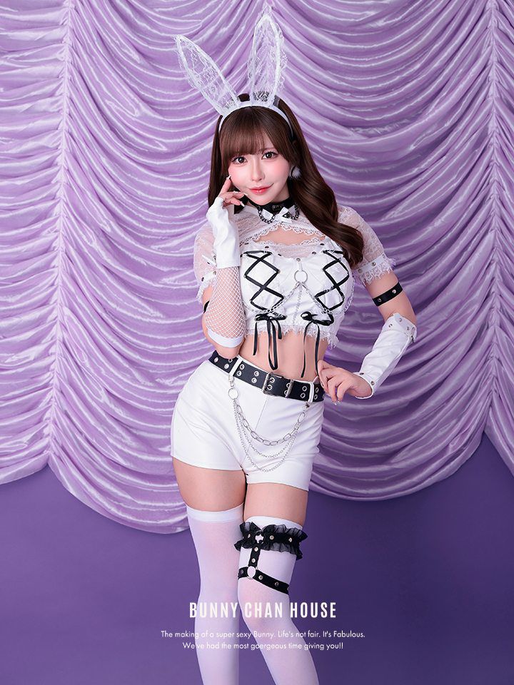 【14点セット】 vanityME. × Malymoon フェティッシュレザーバニー ホワイト mlcs25046-2b-sm