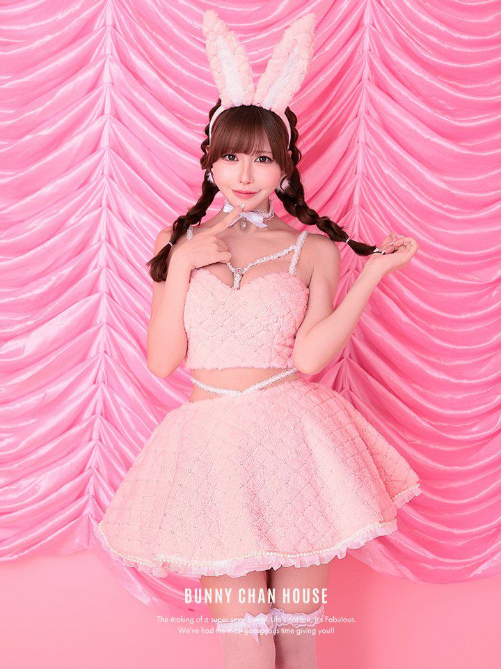 【3点セット】C'est mimi fourrure bunny スカート ピンク vcsbn-240315-3a