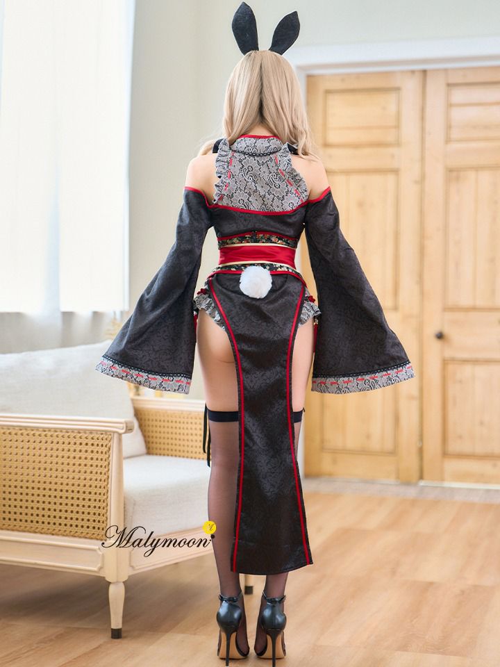 9点セット】Malymoon マリームーン ロングスリット巫女バニー[ホワイト