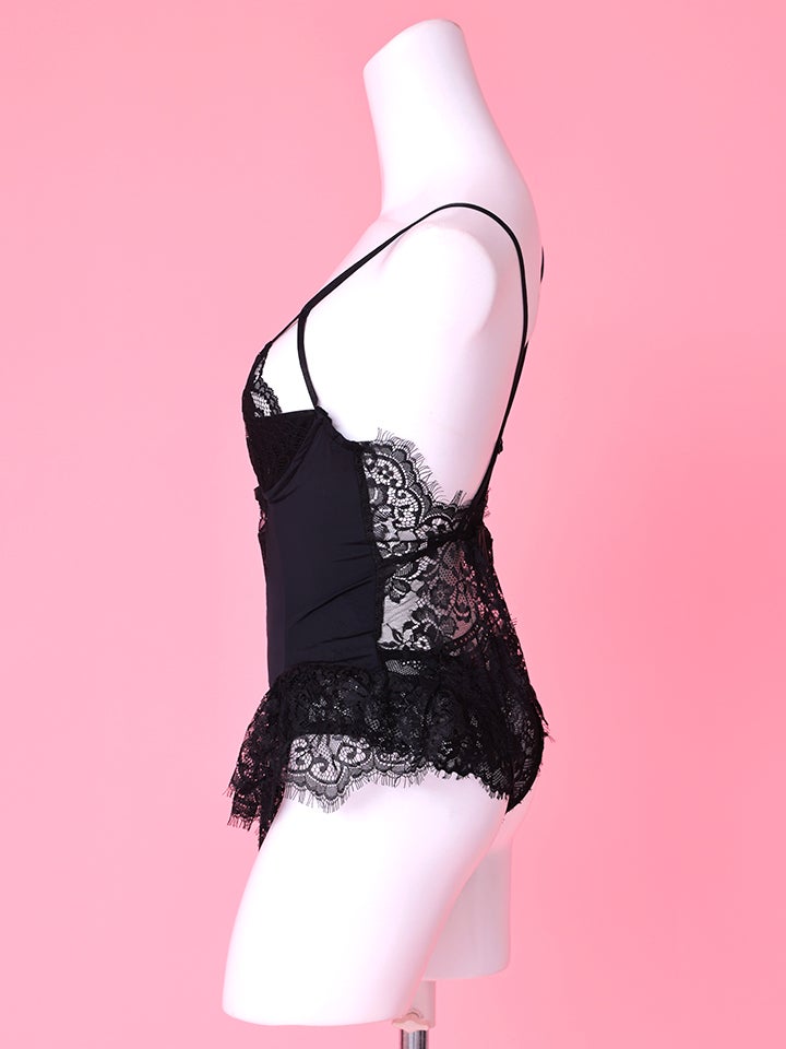 【3点セット】Lingerie Bunny ランジェリーバニー セクシーコスプレ レースアップ 黒 vcsbn-368