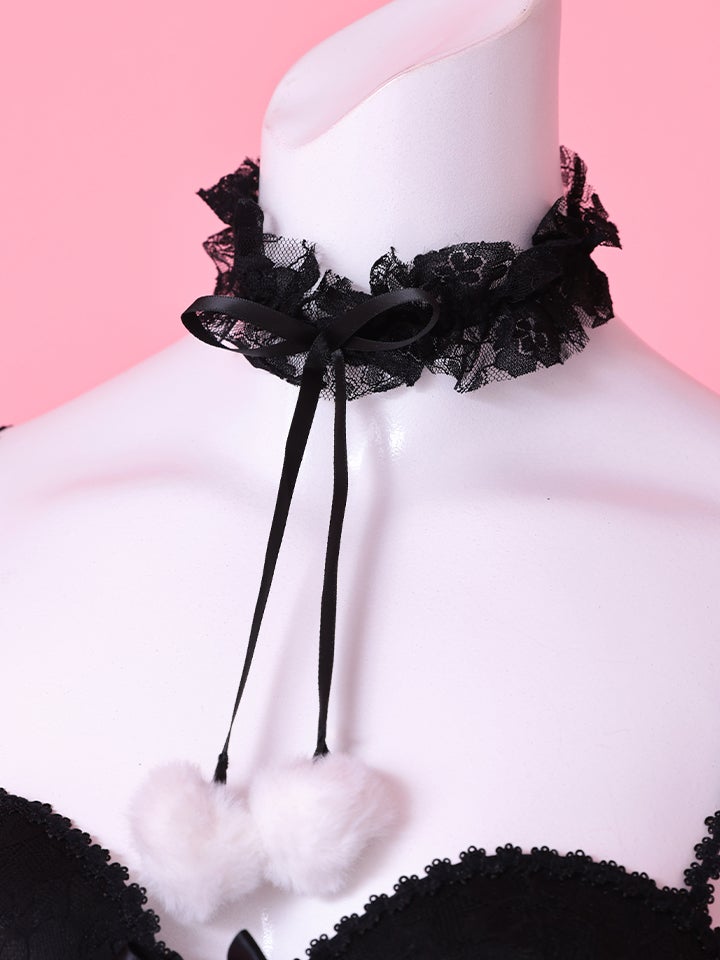 【4点セット】Lingerie Bunny ランジェリーバニー センシュアル 総レース テディ セクシーコスプレ ブラック vcsbn-6722-1