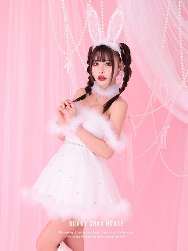 【3点セット】Diamond Stone's Bunny ダイヤモンドストーンバニー ホワイト vcsbn-250171-2b