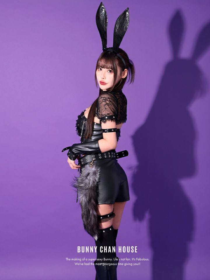 【14点セット】 vanityME. × Malymoon フェティッシュレザーバニー ブラック[チロルちゃん着用] mlcs25046-1c