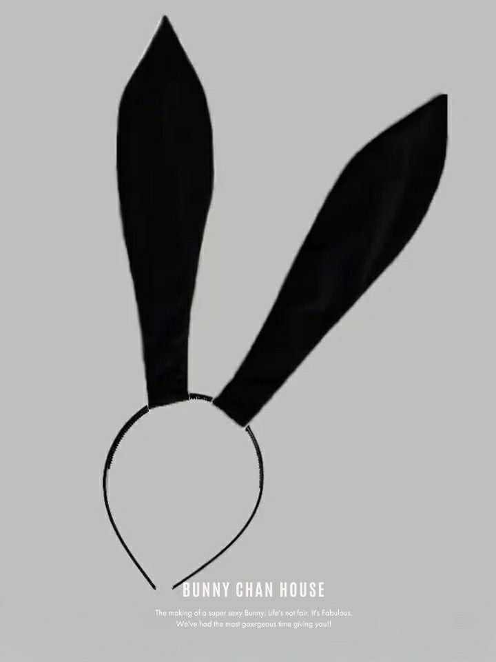 エナメル バニーカチューシャ ホワイト・ブラック vcsit-26002