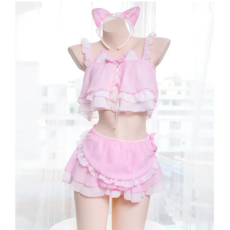 【6点セット】 MILK. ラブリー キャット メイド ランジェリーコスチューム mkc-0038