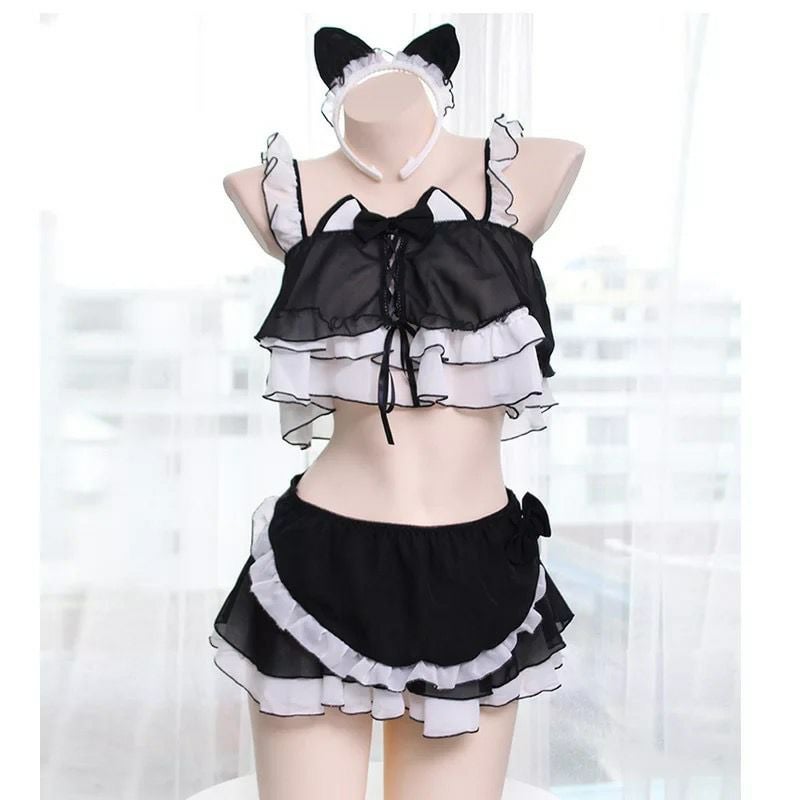 【6点セット】 MILK. ラブリー キャット メイド ランジェリーコスチューム mkc-0038