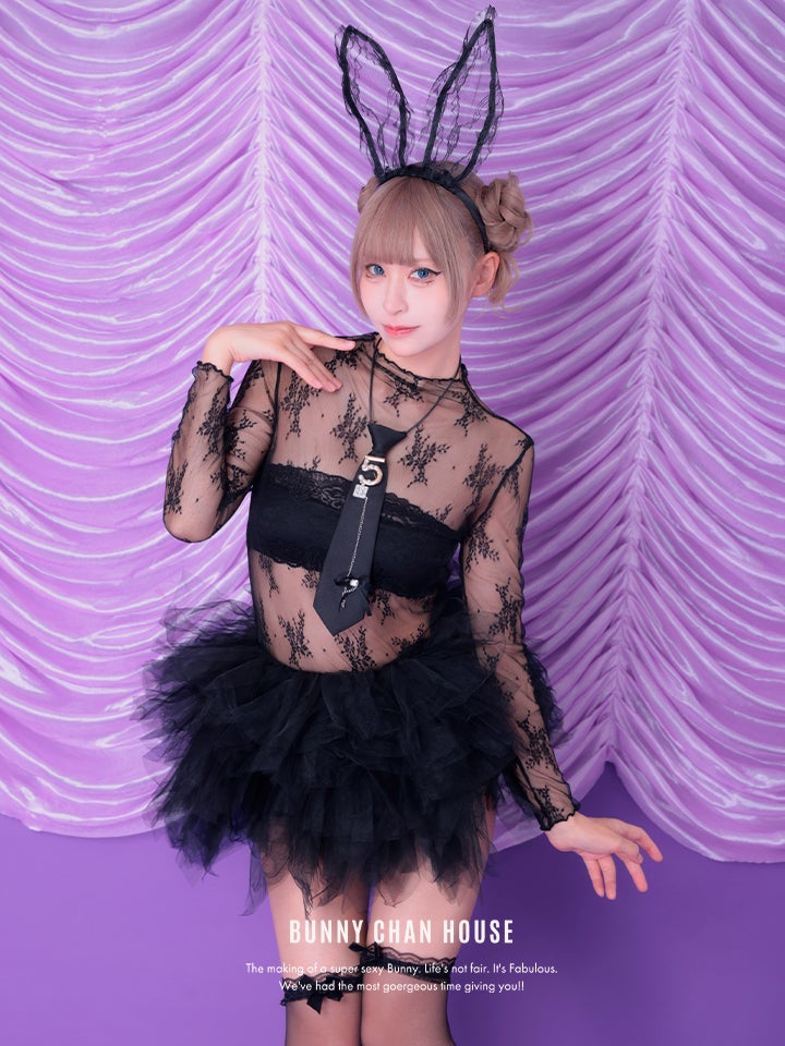【4点セット】Charles de tyutyu Bunny. 黒 シャルルド チュチュ バニー vcscd-0059-a-nk