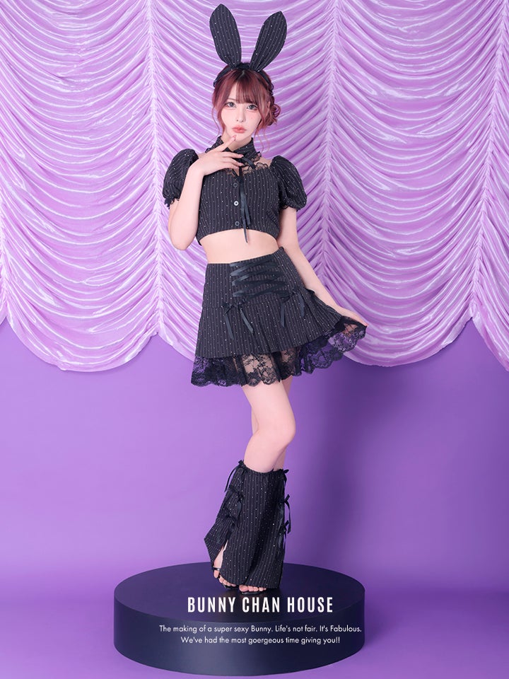 【5点セット】bubu girl bunny ブブ ガール バニー ブラック vcsbn-23989