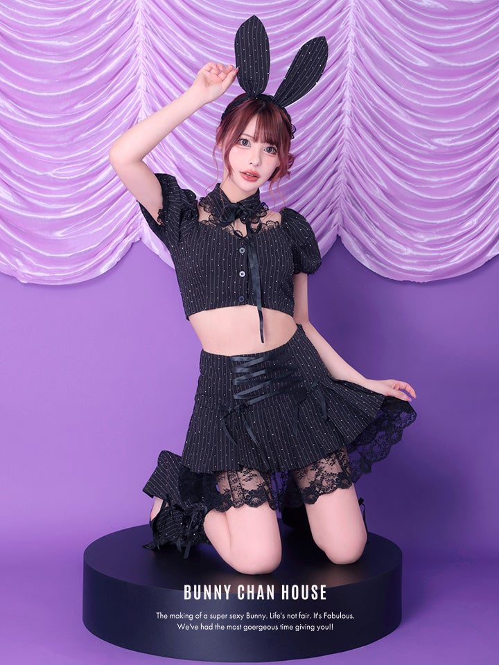 【5点セット】bubu girl bunny ブブ ガール バニー ブラック vcsbn-23989