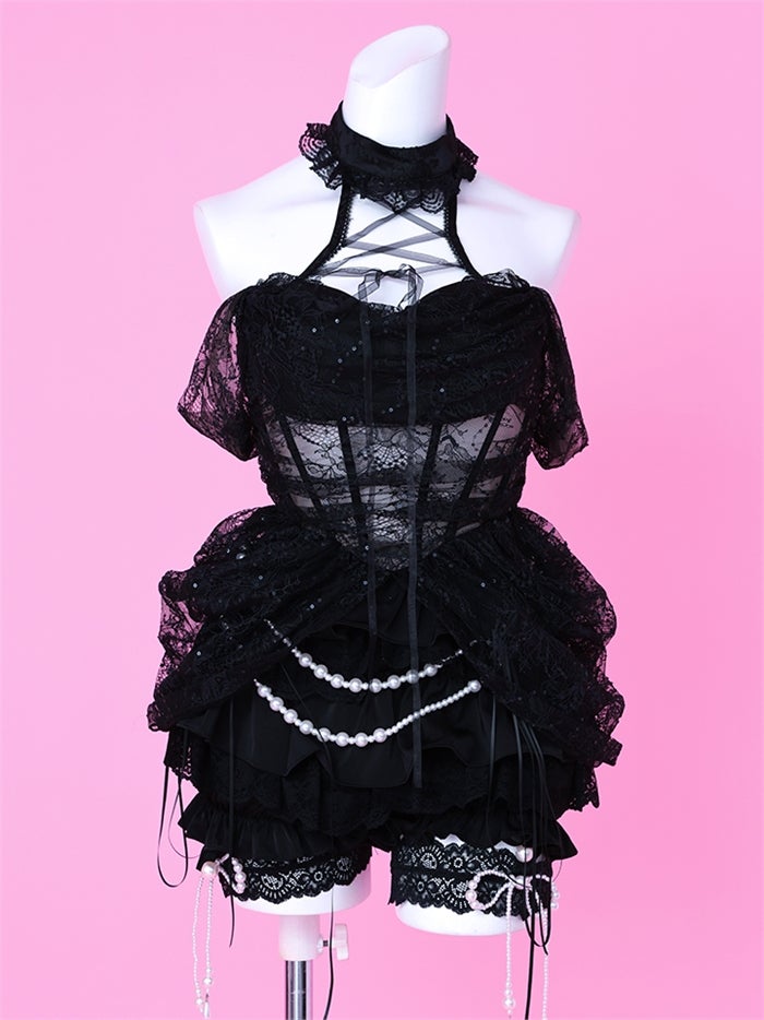 MARIA with fabulous Lace マリアウィズファビュラスレース レースバニー ブラック vcsbn-260530-2b