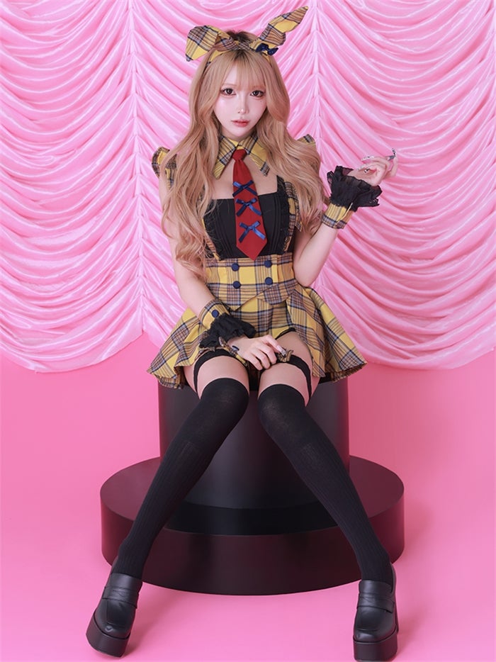 BITTER chocolate ビターチョコレート チェックバニー イエロー vcsbn-260153-2