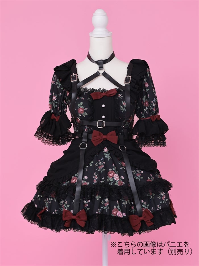 anityME. × Chiroru コラボ Secret Garden シークレットガーデン クラシカルフリルバニー ホワイト ブラック vcsbn-260158b