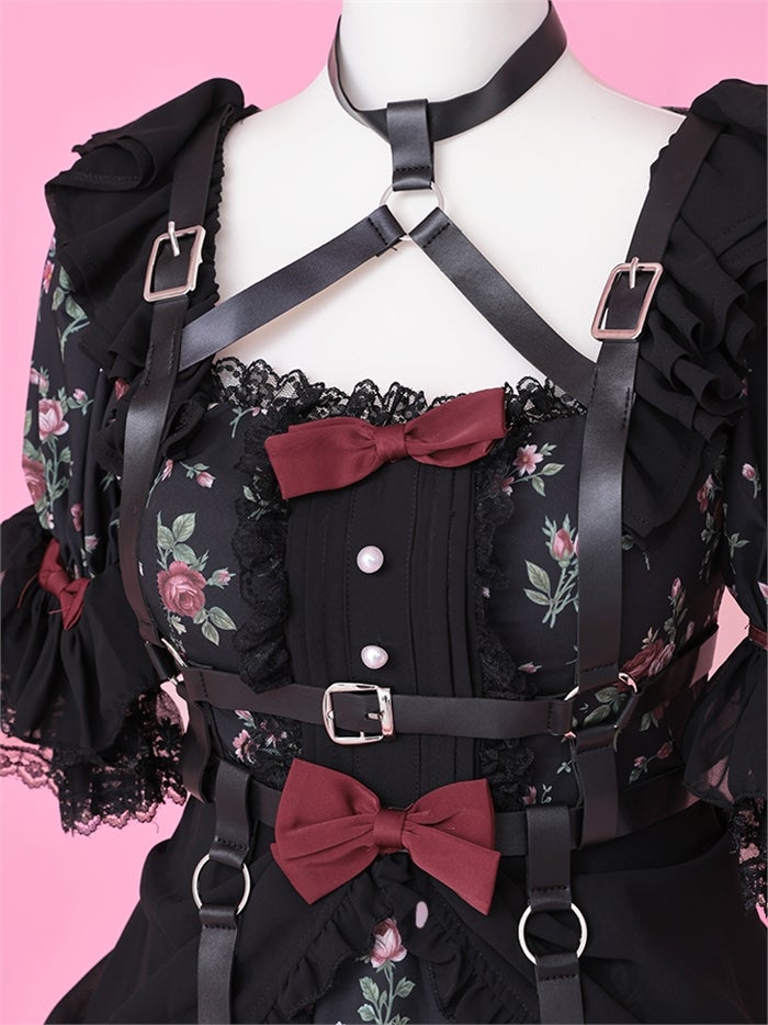 anityME. × Chiroru コラボ Secret Garden シークレットガーデン クラシカルフリルバニー ホワイト ブラック vcsbn-260158b