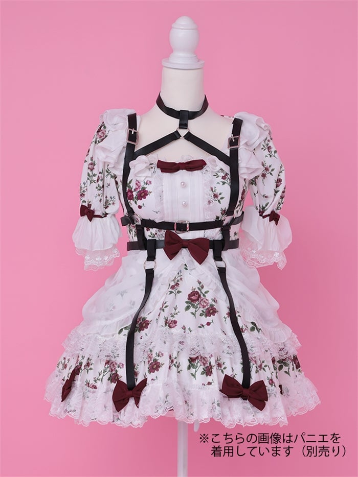 anityME. × Chiroru コラボ Secret Garden シークレットガーデン クラシカルフリルバニー ホワイト ブラック vcsbn-260158b