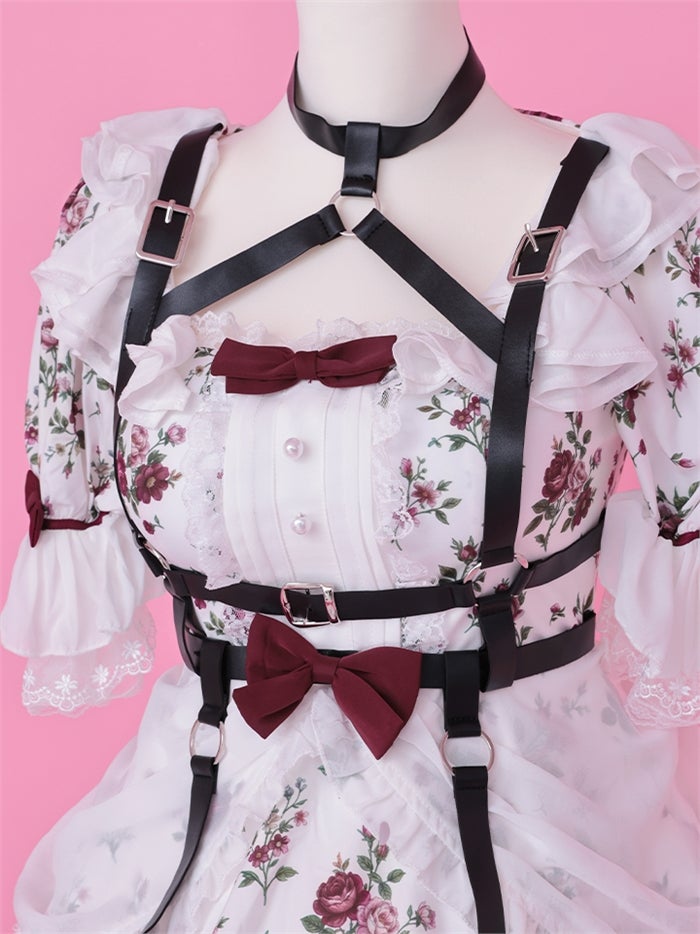 anityME. × Chiroru コラボ Secret Garden シークレットガーデン クラシカルフリルバニー ホワイト ブラック vcsbn-260158b