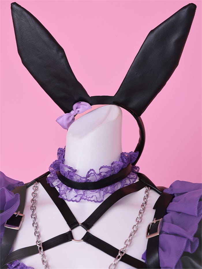 vanityME. × Chiroru コラボ Umber Doll アンバードール バニーコスプレ ブラック×ピンク ブラック×パープル vcsbn-260157