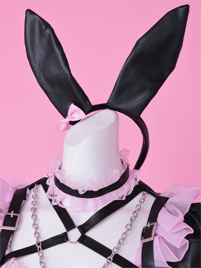 vanityME. × Chiroru コラボ Umber Doll アンバードール バニーコスプレ ブラック×ピンク ブラック×パープル vcsbn-260157