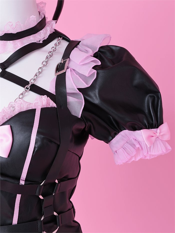 vanityME. × Chiroru コラボ Umber Doll アンバードール バニーコスプレ ブラック×ピンク ブラック×パープル vcsbn-260157
