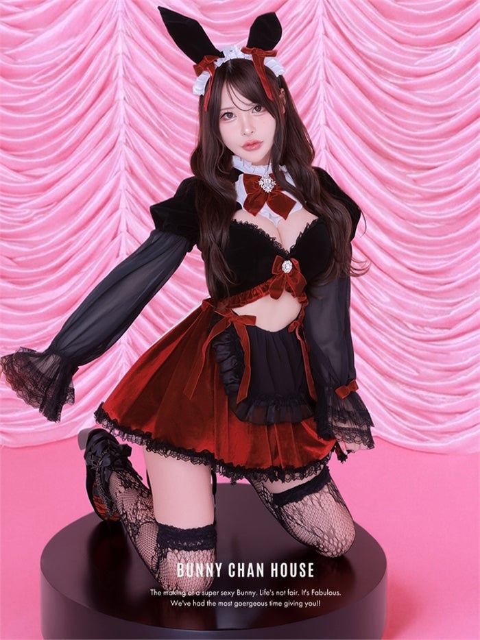 vanityME. × Chiroru コラボ UmberTwilight Bunny トワイライトバニー バニーコスプレ ブラック vcsbn-260156